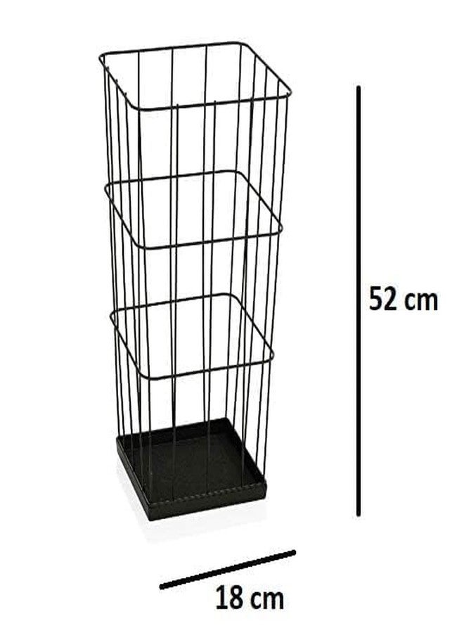 OGFC 52102 Modern compact broom stand for Indian home/office and commercial spaces/Modern stylish broom holder - Black - Image 2